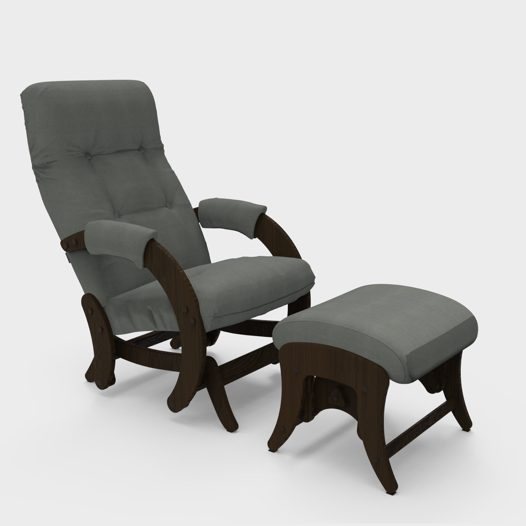 Glider M68+M68 P1 Rocking Chair for Living Room | Rocking Chair with Ottoman
