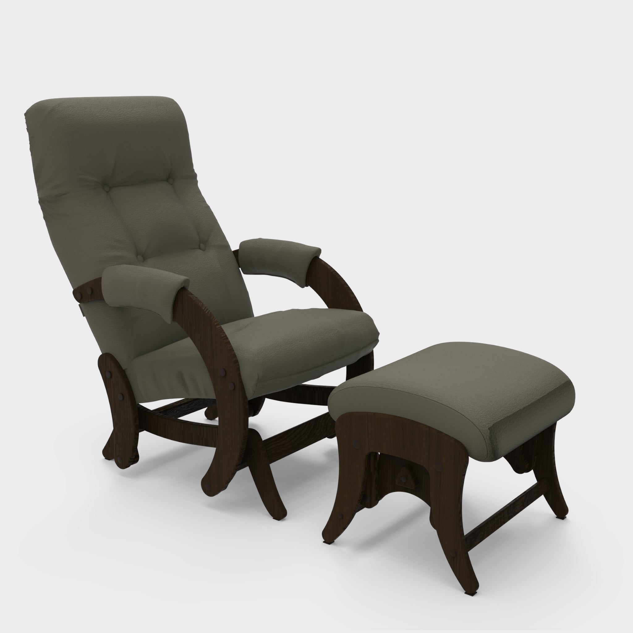 Glider M68+M68 P1 Rocking Chair for Living Room | Rocking Chair with Ottoman