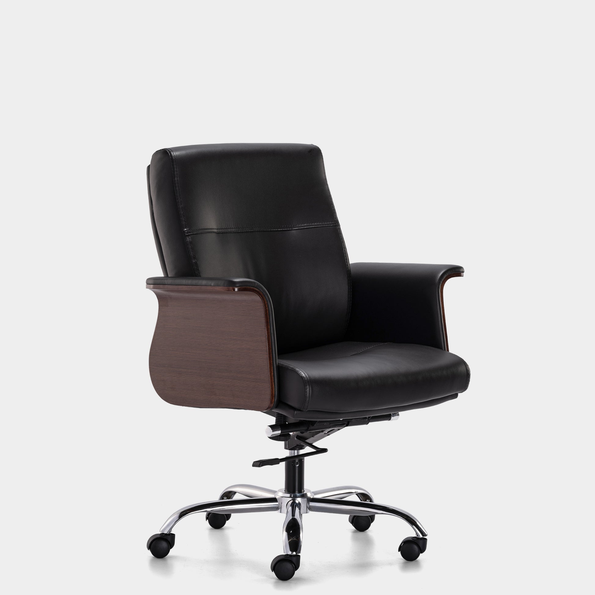 HOF Luzo Elite Medium Back Office Chair with Elegant Leatherite Backrest