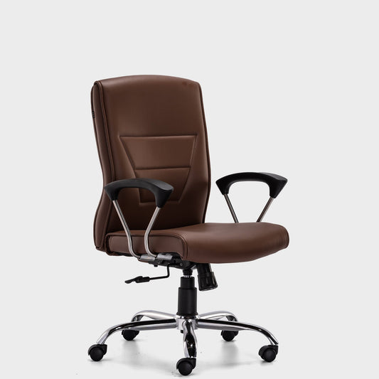 HOF Stable Medium-Back Executive Office Chair with Leatherette Upholstery