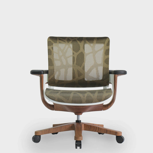 HOF Kenzo Air W-M Ergonomic Chair with Wooden Frame | Breathable Mesh Back | Adjustable Comfort for Home and Office (Copy)