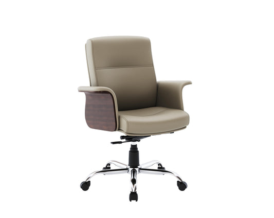 HOF Luzo Elite Medium Back Office Chair with Elegant Leatherite Backrest