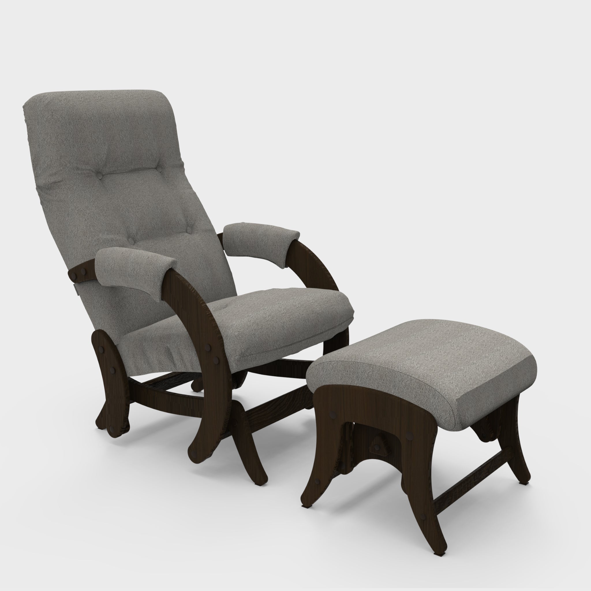 Glider M68+M68 P1 Rocking Chair for Living Room | Rocking Chair with Ottoman