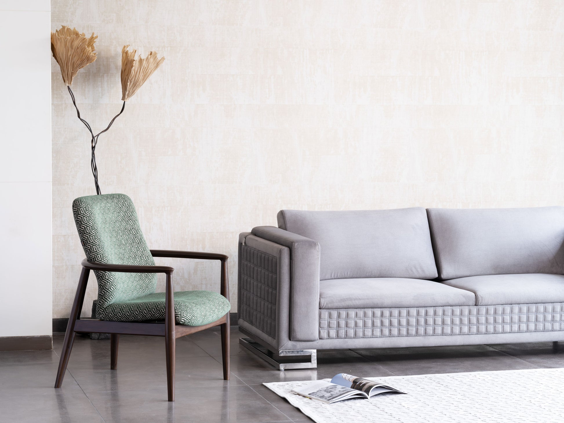 GENO Sofa With  Stainless Steel Base - HOF
