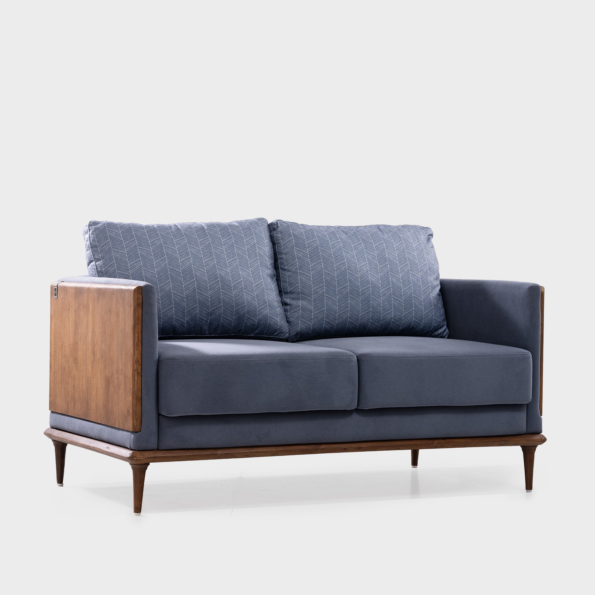 HOF PSM 100 Sofa – Classic Wooden Accents Meet Plush Comfort