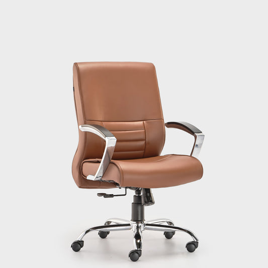 HOF Zeba Elite Medium-Back Executive Chair featuring built in Lumbar Support and Leatherette Upholstery