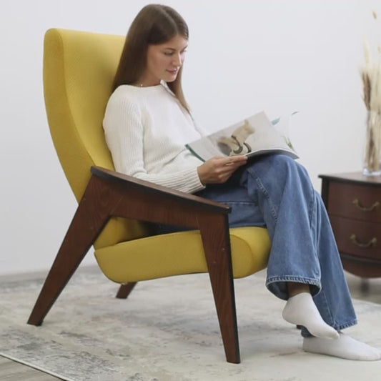 Arm Chair with Wood Frame - HOF