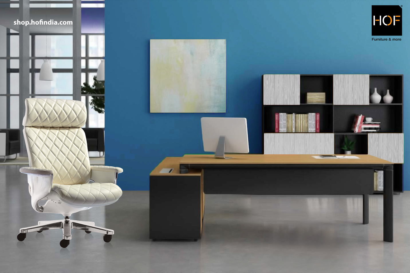 Learn How the White and Blue Colors Impact Your Office Design | HOF India