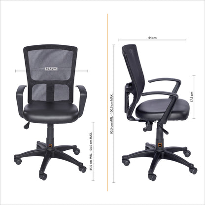 HOF® SITRA Medium Back Executive Chair with Ventilated Mesh Backrest