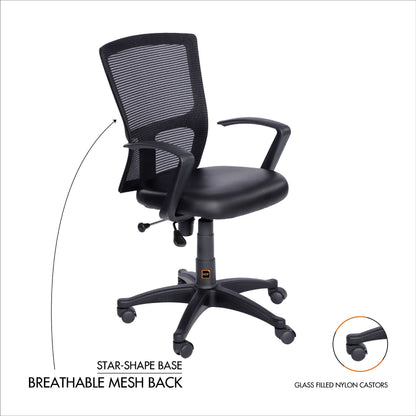 HOF® SITRA Medium Back Executive Chair with Ventilated Mesh Backrest