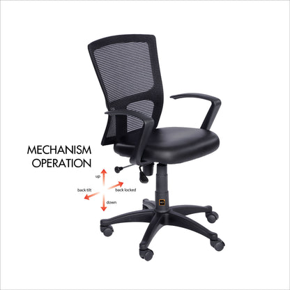 HOF® SITRA Medium Back Executive Chair with Ventilated Mesh Backrest