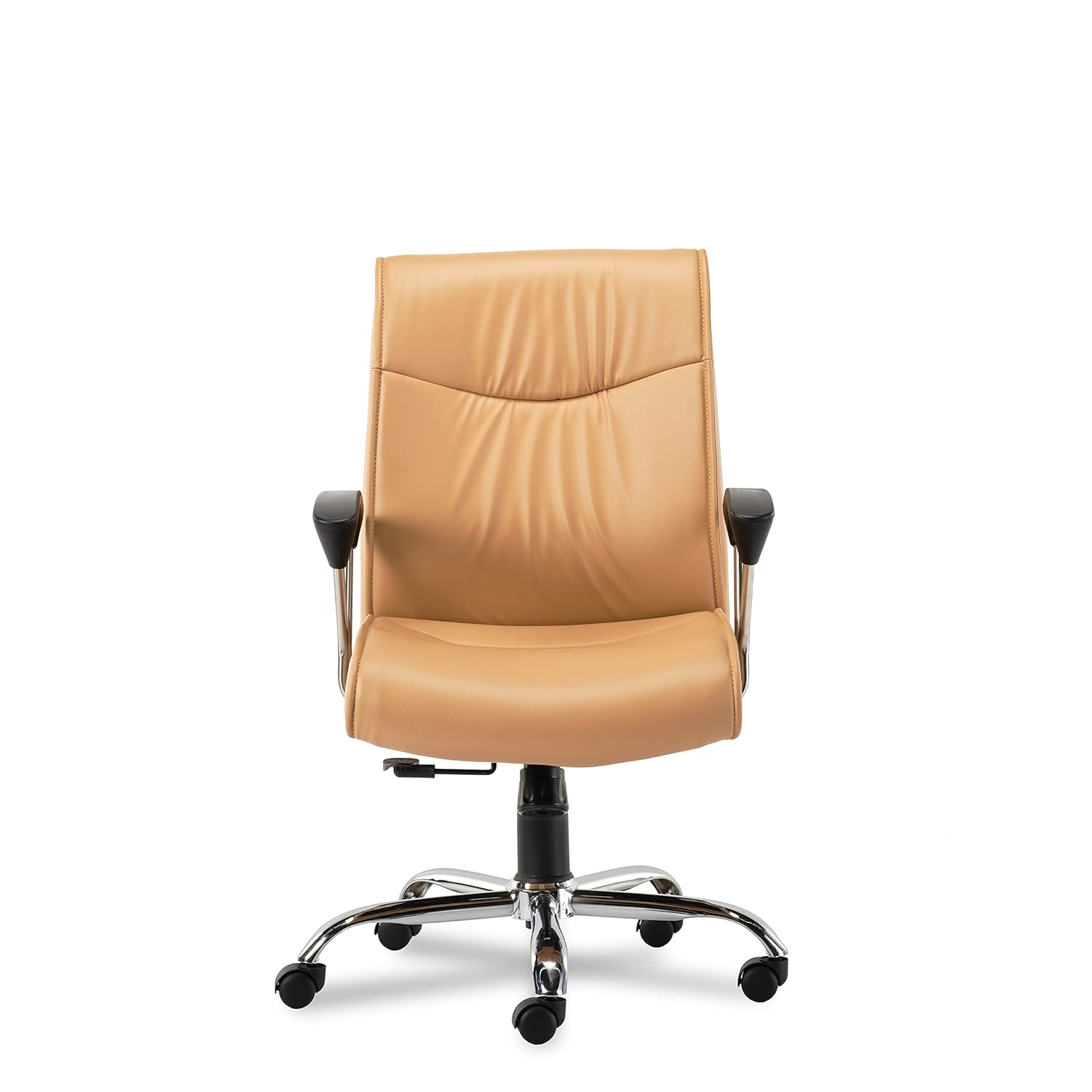 HOF Z402 Leatherette Medium Back Chair with Adjustable Height & Lumbar Support Rolling Swivel Chair
