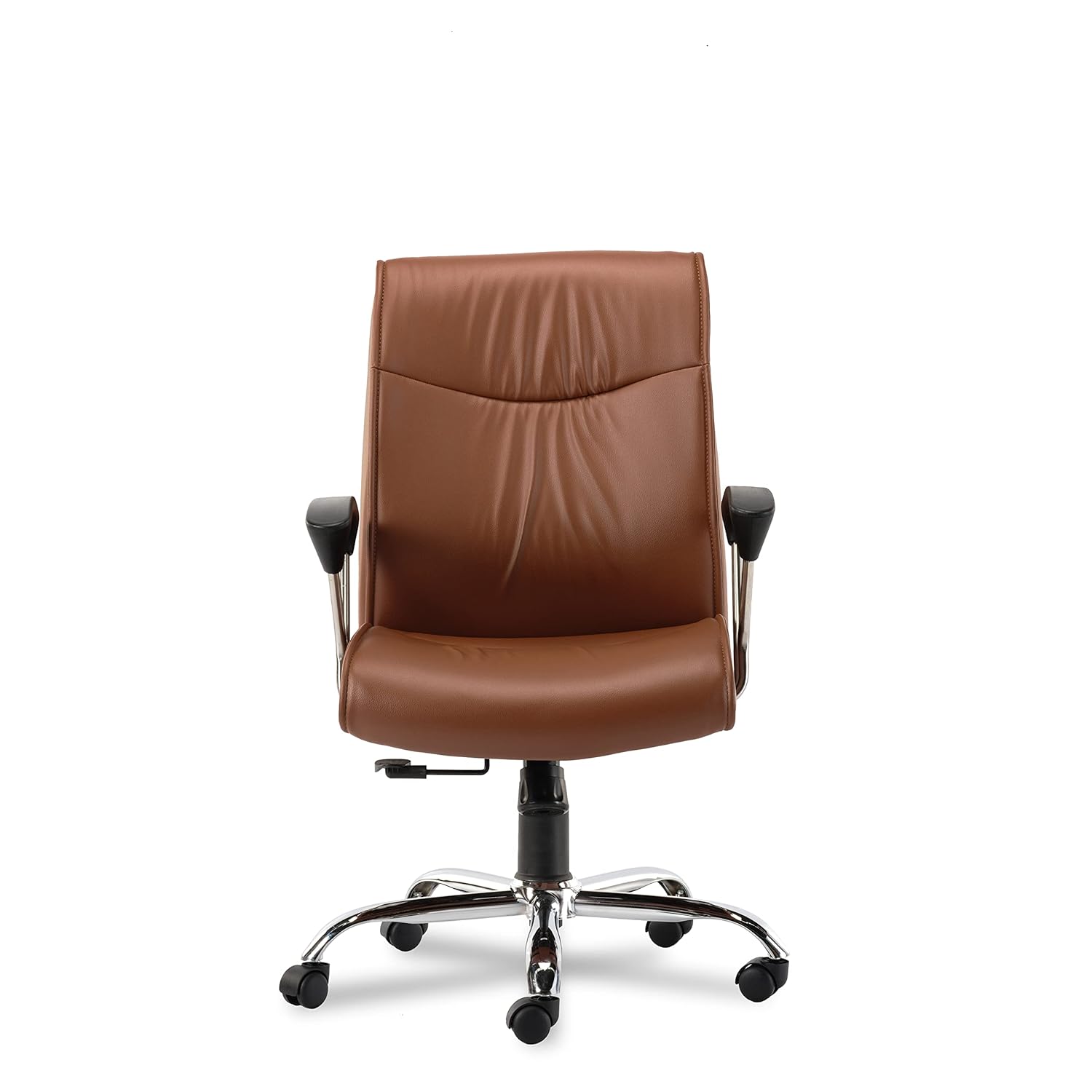 HOF Z402 Leatherette Medium Back Chair with Adjustable Height & Lumbar Support Rolling Swivel Chair