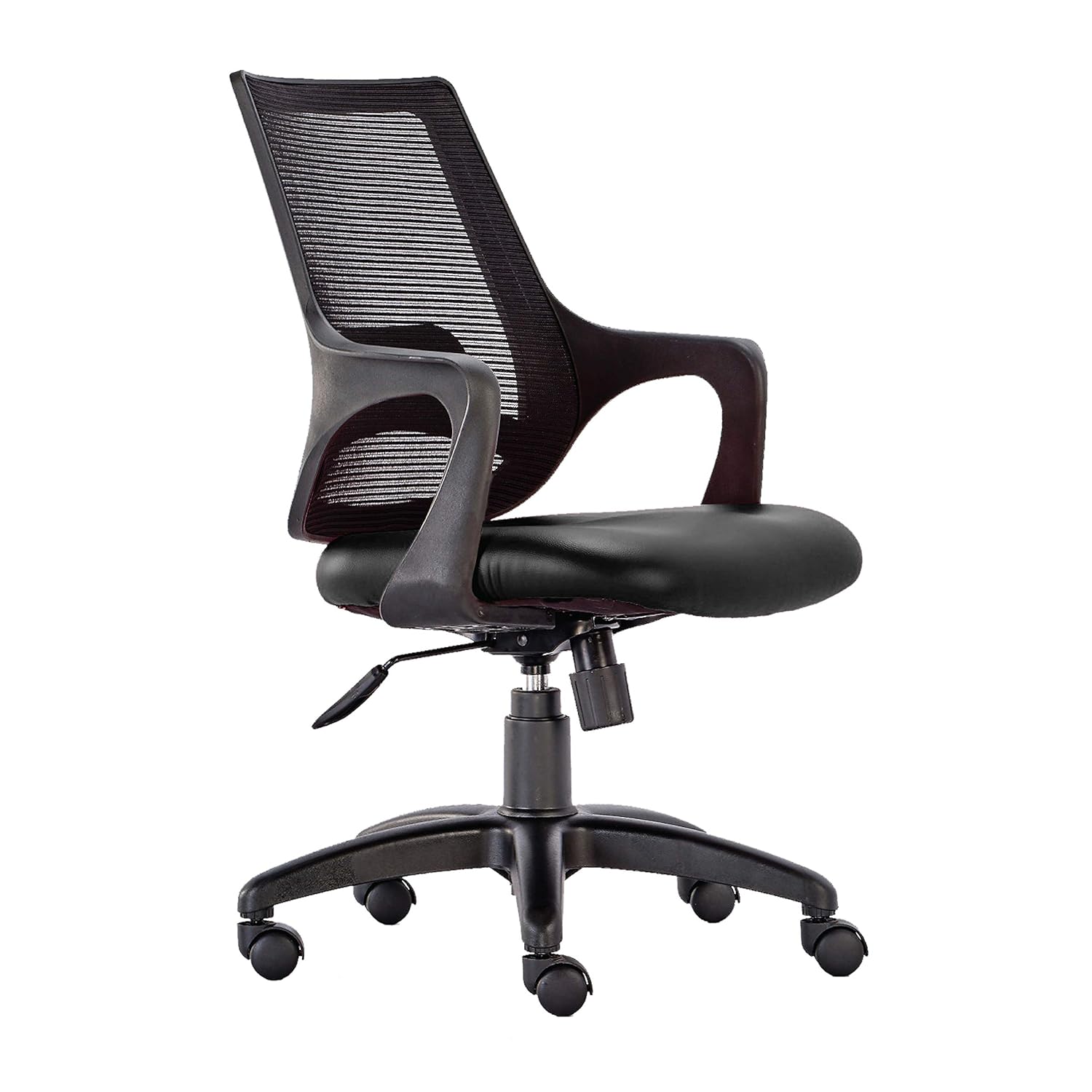 HOF F504 Ergonomic Mid Back Office Desk Chair Black Medium Back