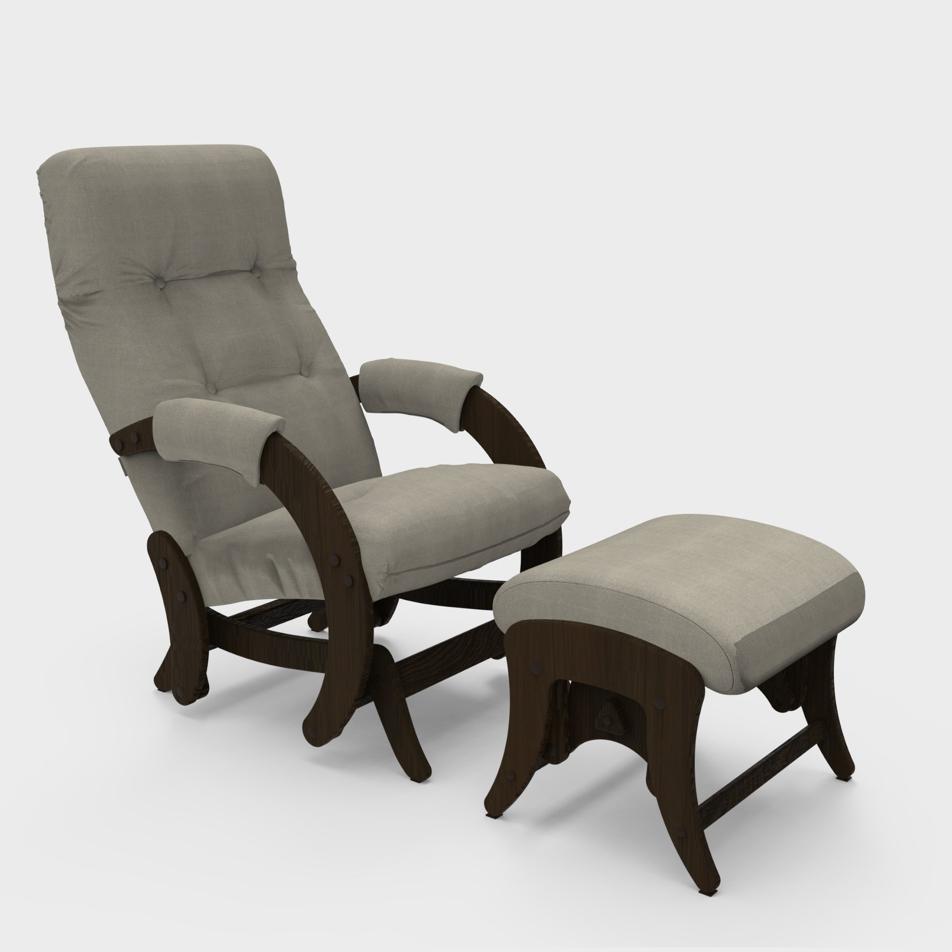 Glider M68+M68 P1 Rocking Chair for Living Room | Rocking Chair with Ottoman