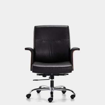 HOF® Luzo Elite Medium Back Office Chair with Elegant Leatherite Backrest