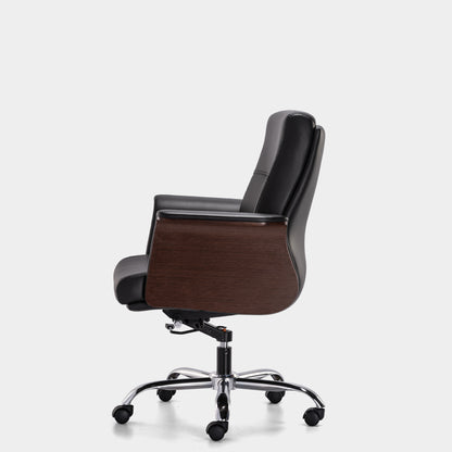 HOF® Luzo Elite Medium Back Office Chair with Elegant Leatherite Backrest