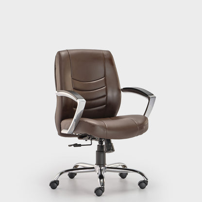 HOF® ELDO Elite Medium Back Office Chair with Synchro Mechanism and Leatherite Seat