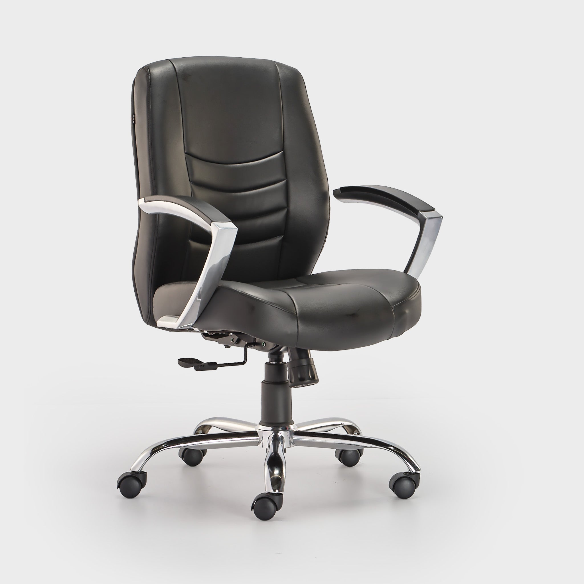 HOF® ELDO Elite Medium Back Office Chair with Synchro Mechanism and Leatherite Seat