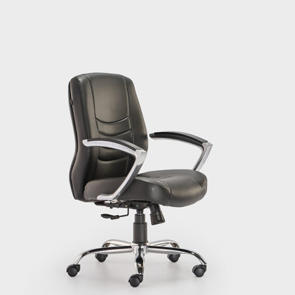 HOF® ELDO Elite Medium Back Office Chair with Synchro Mechanism and Leatherite Seat