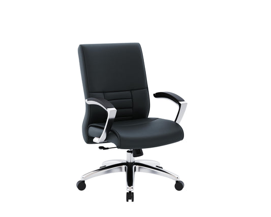 HOF Zeba Premium Medium Back Executive Chair with Leatherite Backrest