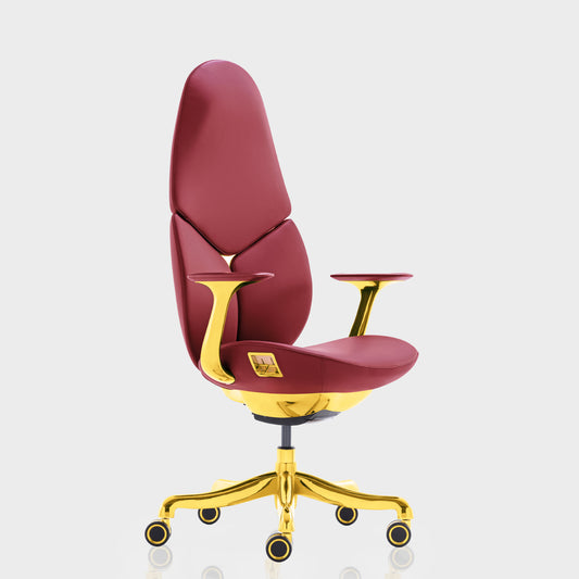 HOF Harmony Modern Leather Executive Office Chair with Golden Back Frame