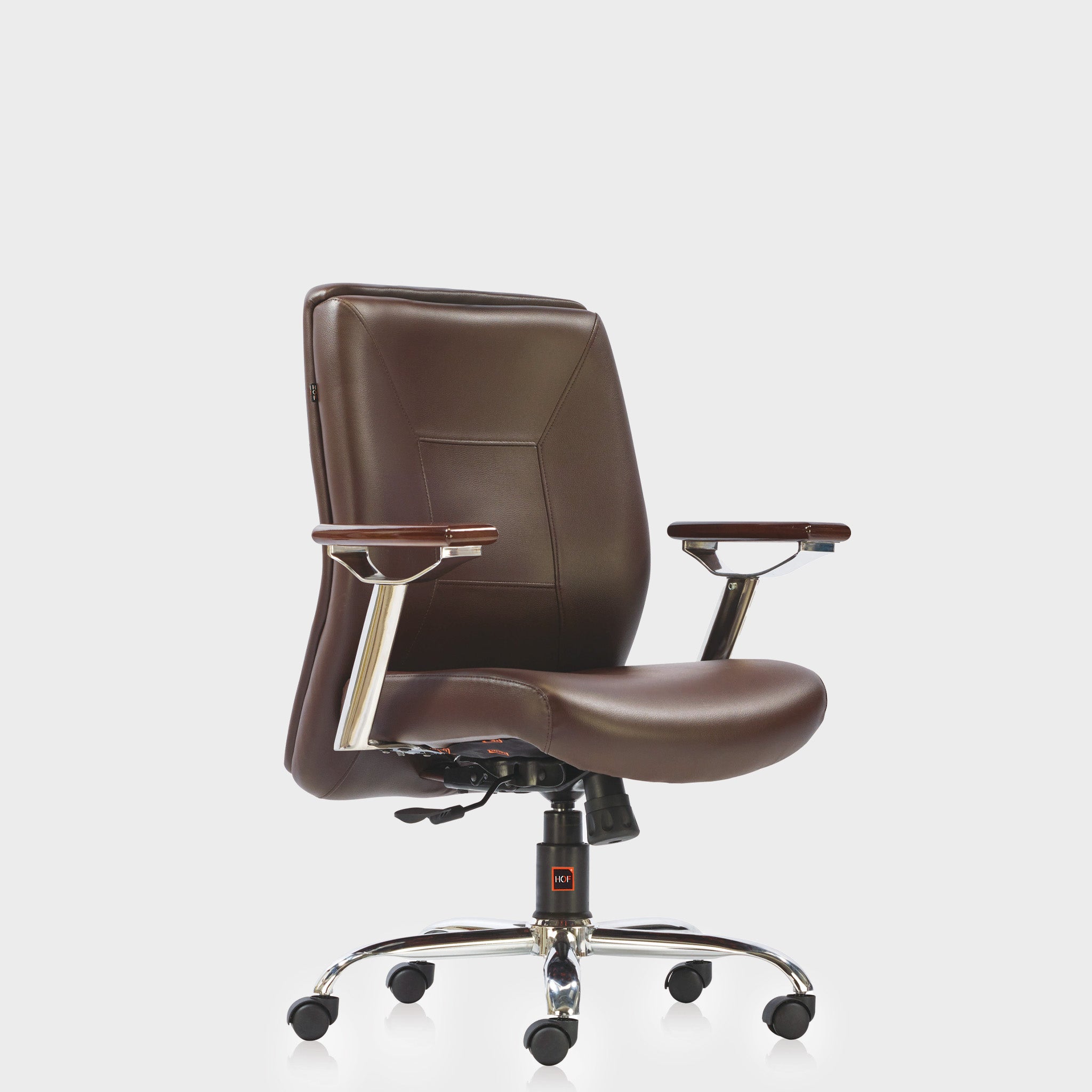 HOF BOSS Elite - Medium Back Executive Chair with Comfortable Leatherite Back