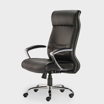 HOF® Zeba Elite High-Back Executive Chair featuring built in Lumbar Support and Leatherette Upholstery.