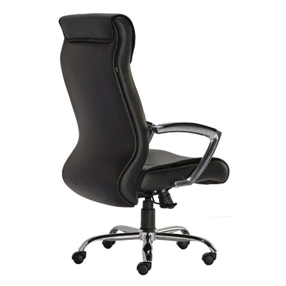 HOF® Zeba Elite High-Back Executive Chair featuring built in Lumbar Support and Leatherette Upholstery.